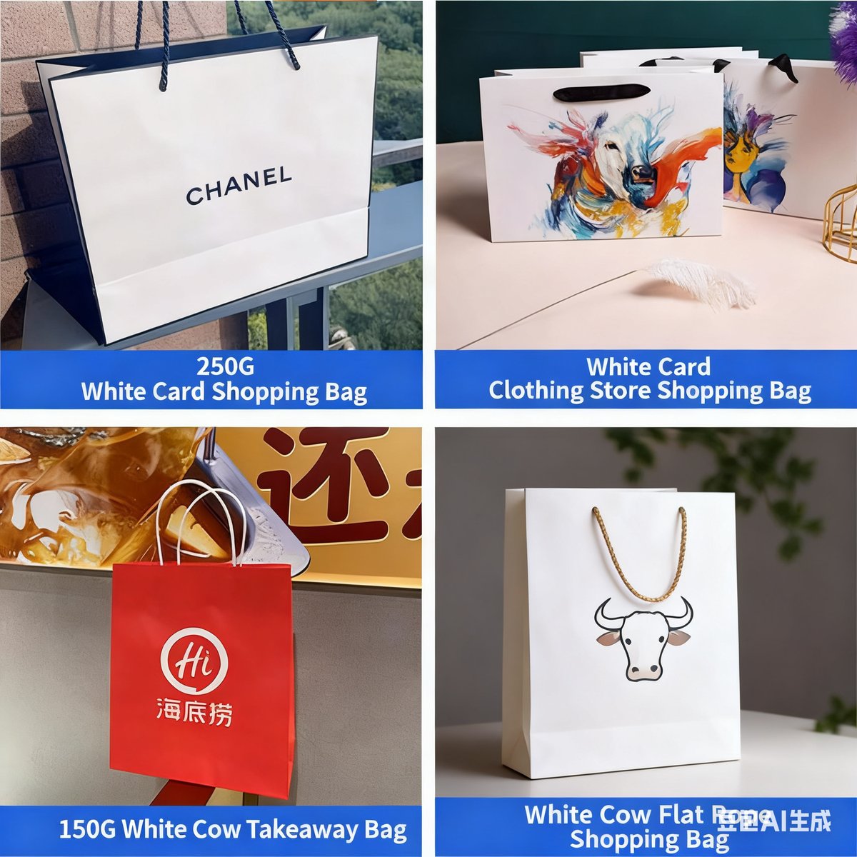 Custom paper shopping bag